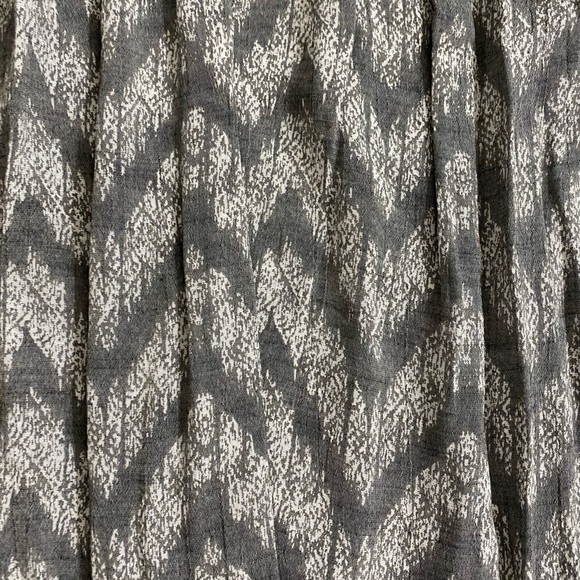 White and grey 3/4 sleeve off the shoulder blouse - Picture 2 of 3